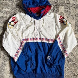 STARTER USA Olympic Windbreaker - Blue and White